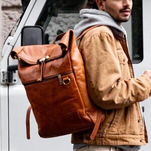 BERLINER BAGS Vintage Genuine Leather Utrecht, Laptop Backpack, NWT